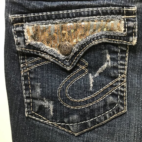 Silver Suki Surplus Cutoff Embellished Jean Shorts - Picture 10 of 13